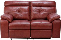 HOME Cameron Regular Leather Manual Recliner Sofa - Chestnut